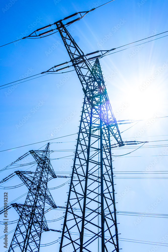 modern electricity pylon