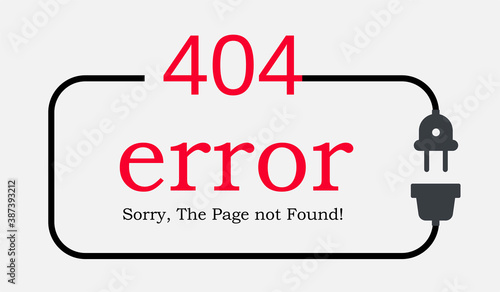 404 error page template for website. 404 alert flat design.