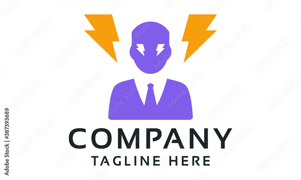 Angry Boss Vector Logo Template Angry Boss Vector Logo Template
