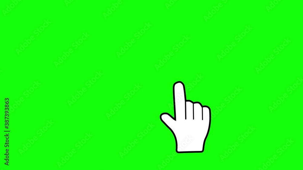 Hand cursor Clicking. Finger touch the screen. Computer mouse click gesture. Animated icon technology and internet on green screen background. Chroma key. Hand cursor Clicking. Finger touch the screen. Computer mouse click gesture. Animated icon technology and internet on green screen background. Chroma key.