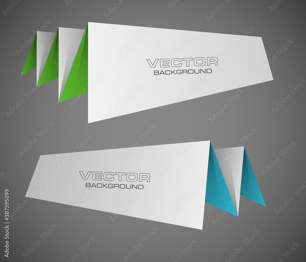 Fototapeta premium Origami Vector infographic colorful banners set