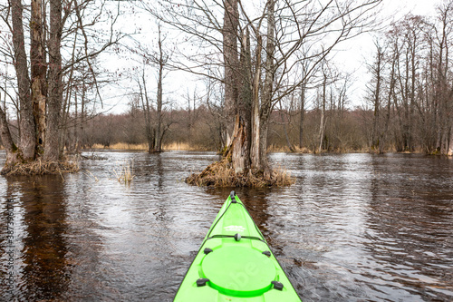 Flooded soomaa bog in spring, fifth season