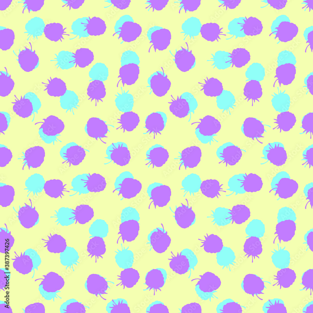 Berries on a yellow background. Berry seamless pattern. Fruit endless pattern. Berries on a yellow background. Berry seamless pattern. Fruit endless pattern.