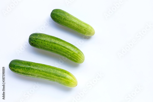 Cucumbers isolated on white background.