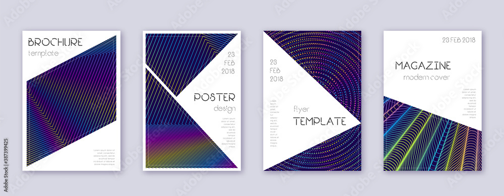 Triangle brochure design template set. Rainbow abs Triangle brochure design template set. Rainbow abs