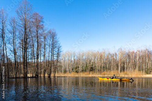 Flooded soomaa bog in spring, fifth season photo