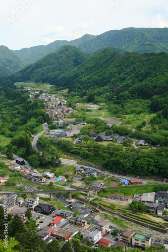 奥の細道 立石寺五大堂のパノラマ展望