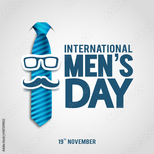 Vector illustration of International Men's Day. For a poster or banner and greeting card.
