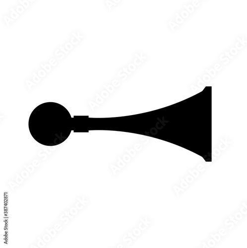 Sound Horn Black Icon,Vector Illustration, Isolated On White Background Label. EPS10
