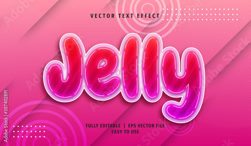 3D Jelly Text Effect, Editable Text Style