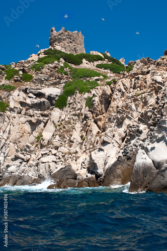 San Luigi Tower, Serpentara island, Villasimius, Cagliari, Sardinia, Italy, Europe photo