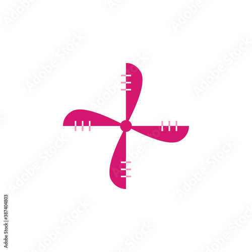 Fan blade logo design vector
