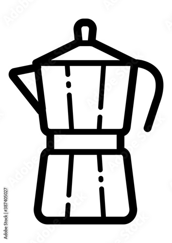 Cezve Flat Icon Isolated On White Background