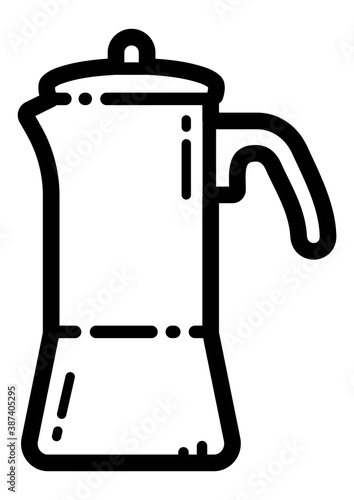 Cezve Flat Icon Isolated On White Background