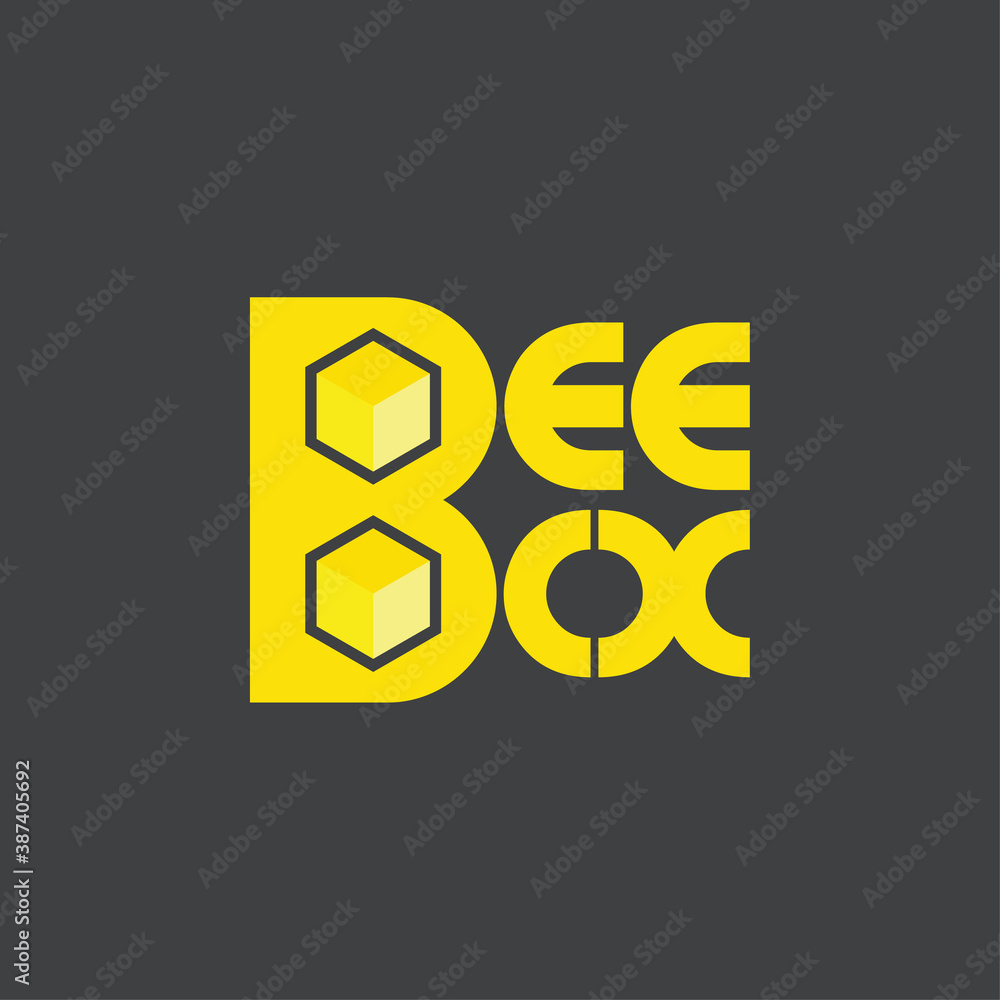 BEE BOX logo design vector BEE BOX logo design vector