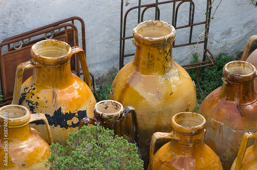 traditional terracotta vessels from southern Italy photo