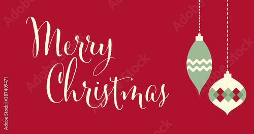 Merry Christmas Text with V...