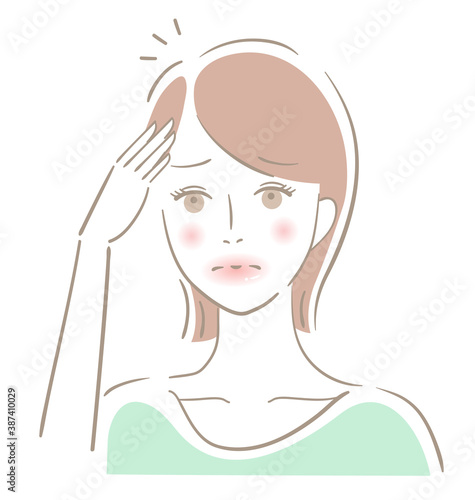 分け目　薄毛　女性