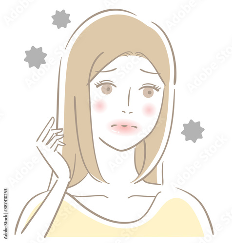 髪のニオイ　女性