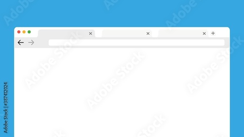 Browser Website Window Bar Animation with Animated Tabs