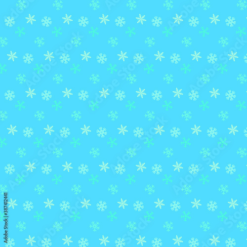 Snow seamless pattern on blue background. Can be used for wrapping paper, websites etc.