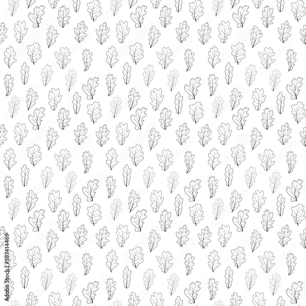 oak_leaves_pattern_monochrome oak_leaves_pattern_monochrome