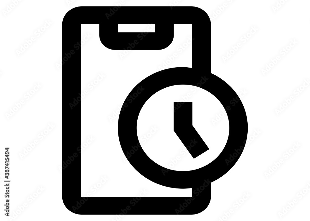 smartphone alarm time icon for apps and website smartphone alarm time icon for apps and website