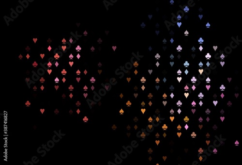 Dark Multicolor, Rainbow vector layout with elements of cards.