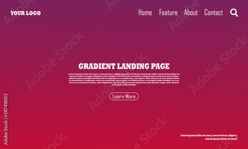 Landing page templates for your website. Modern and trendy abstract background with beautiful colorful gradient, smooth and soft texture, can be used for your designs, Vector Illustration EPS10