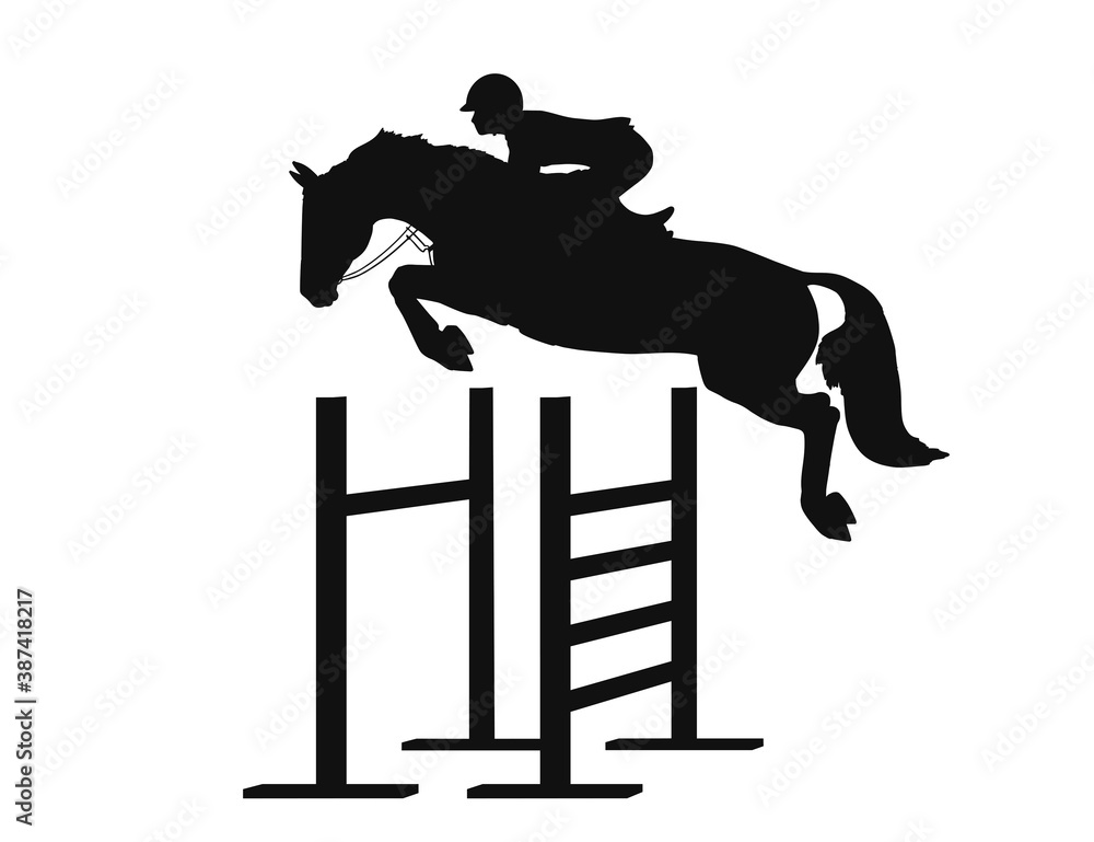 Jumping Horse Silhouette Vector