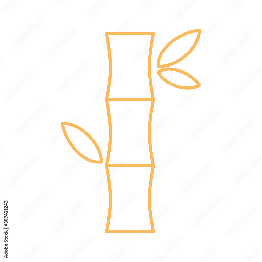 trunk bamboo leaf nature oriental element decoration line design trunk bamboo leaf nature oriental element decoration line design