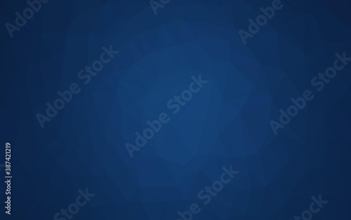 Dark BLUE vector polygonal template.