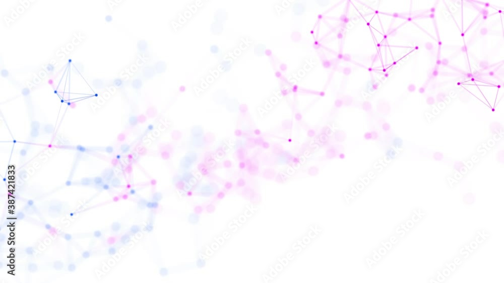 Abstract geometric background. The effect of the plexus.Lines and points.Blue and purple colors.Looped video footage. 4K. HD. Abstract geometric background. The effect of the plexus.Lines and points.Blue and purple colors.Looped video footage. 4K. HD.