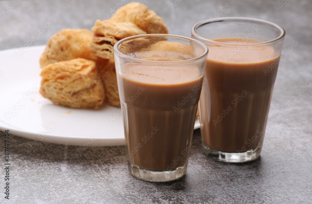 indian khari or kharee or salty Puff Pastry Snacks, served with indian hot tea. indian khari or kharee or salty Puff Pastry Snacks, served with indian hot tea.
