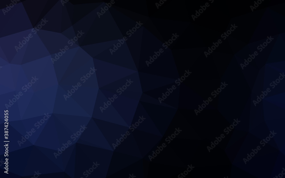 Dark BLUE vector low poly cover. Dark BLUE vector low poly cover.