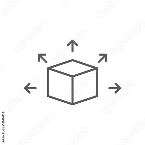 Distribution icon. Monochrome style design from blockchain collection. UX and UI. Distribution icon. For web design, apps, software, printing usage.