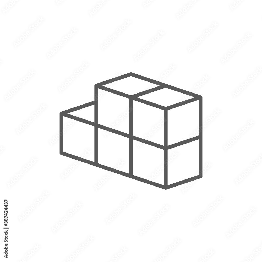 Product unit line icon. Marketing, presentation, advertising. Abstract product concept. Vector illustration can be used for topics like promotion, business, development Product unit line icon. Marketing, presentation, advertising. Abstract product concept. Vector illustration can be used for topics like promotion, business, development