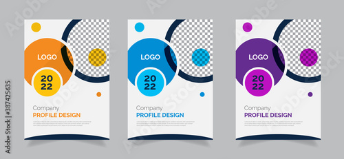 Creative and modern vector cover design for annual report, company profile, multipurpose, magazine, catalog, company profile. photo