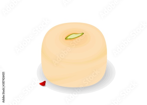 Peda Indian Sweets or Mithai Food Vector