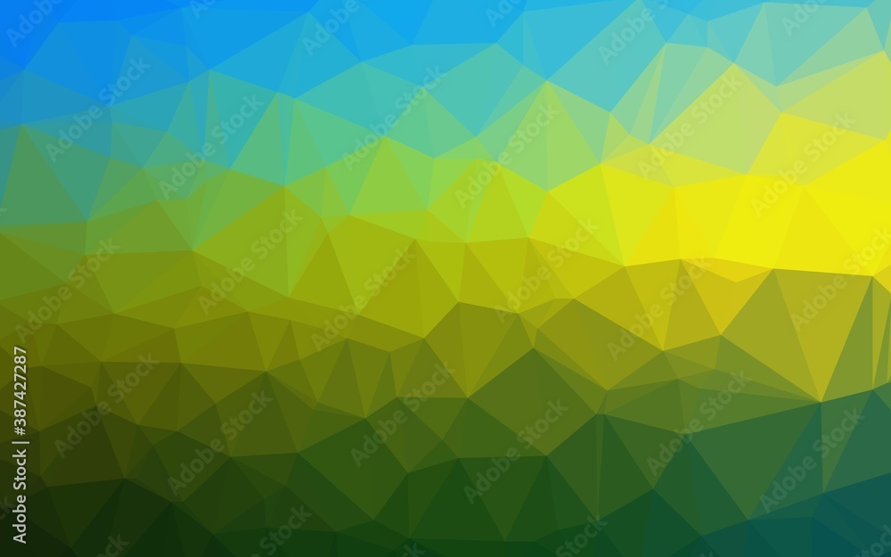 Fototapeta premium Dark Blue, Yellow vector abstract mosaic backdrop.
