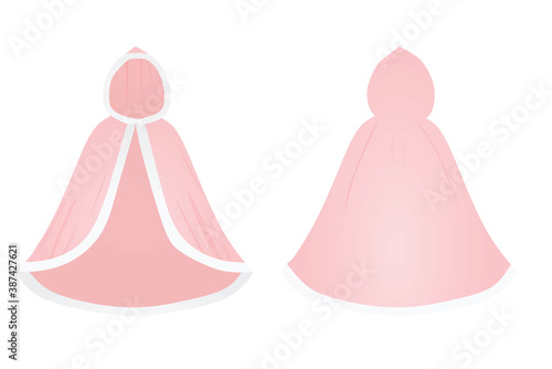 Pink cloak mantle. vector illustration