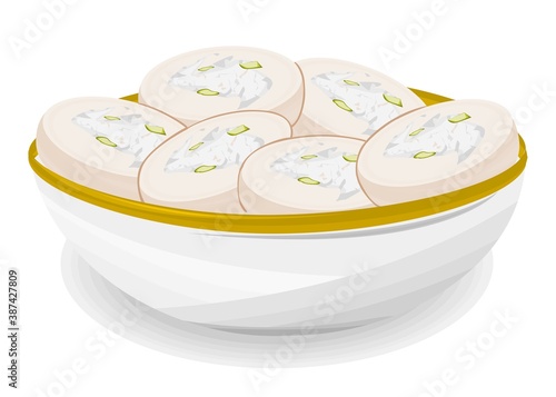 Peda Indian Sweets or Mithai Food Vector