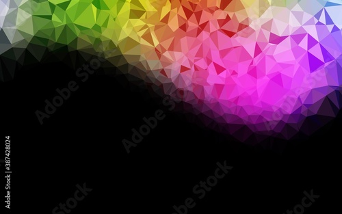 Light Multicolor, Rainbow vector low poly cover.