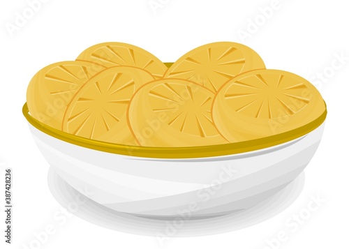 Peda Indian Sweets or Mithai Food Vector