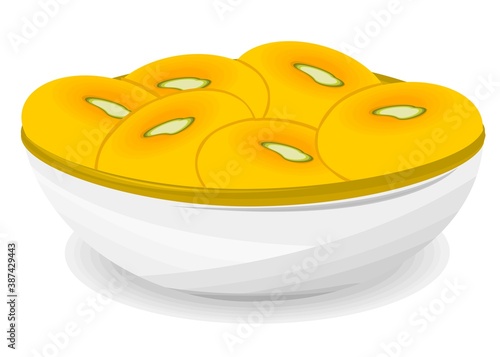 Peda Indian Sweets or Mithai Food Vector