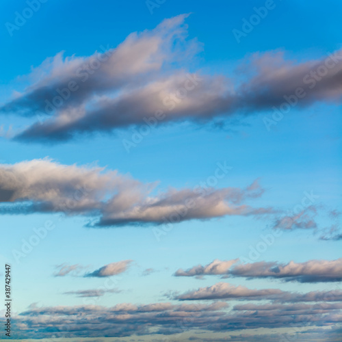 Fantastic clouds against blue sky