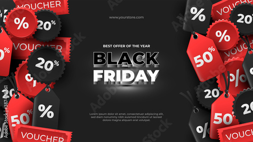 Black Friday Discount Price Tag Background