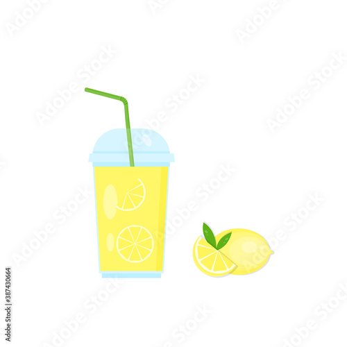 This is lemonade on a white background.
