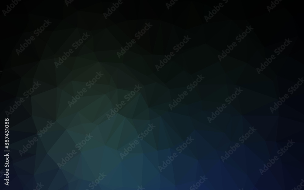 Obraz premium Dark BLUE vector blurry triangle template.