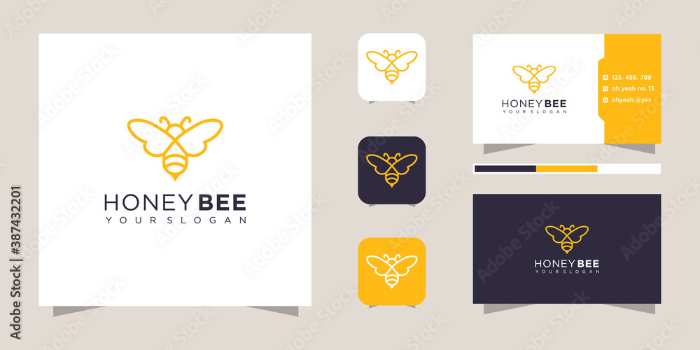 Honey bee logo design